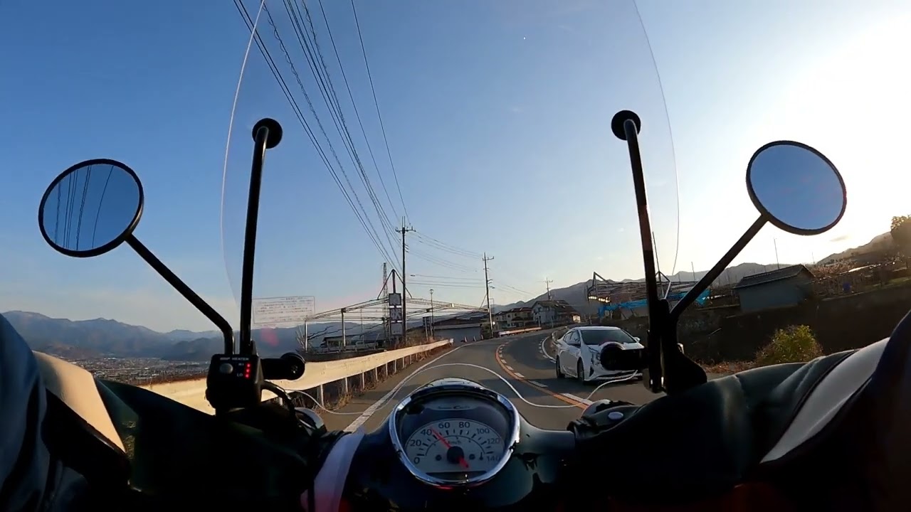 スーパーカブJA59　朝の走行 ③　 2026年3月6日 　日の出　朝からいい天気　風はなく寒くない