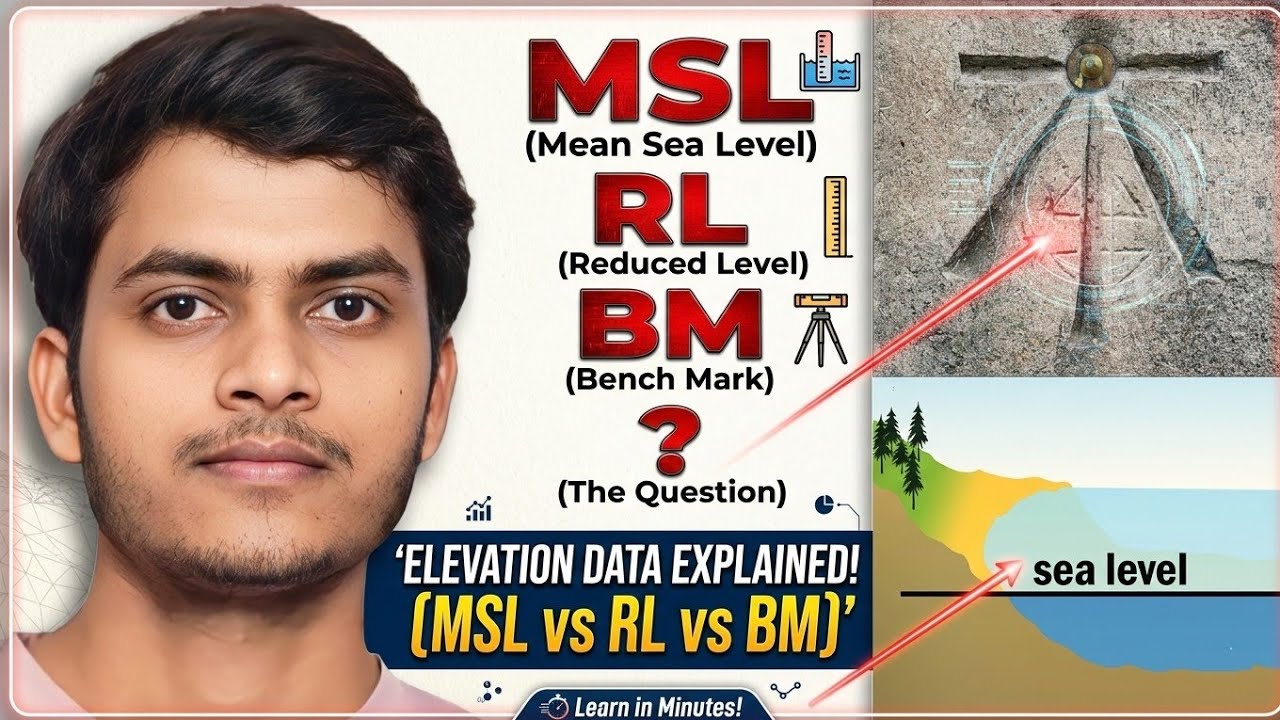 What is MSL, RL & BM in Surveying - YouTube