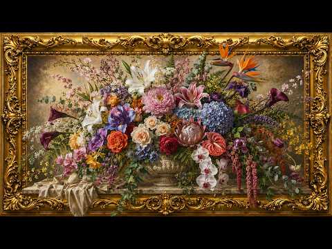 Framed Flower Painting | 8 Hours | TV wallpaper | 4K