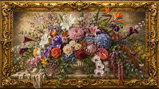 Framed Flower Painting | 8 Hours | TV wallpaper | 4K