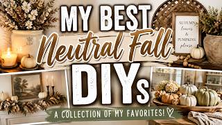 My BEST Neutral Fall DIY's - Thrifted Fall Decor for Less