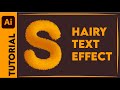 Hairy Text Effect | Adobe illustrator Tutorial | Hindi
