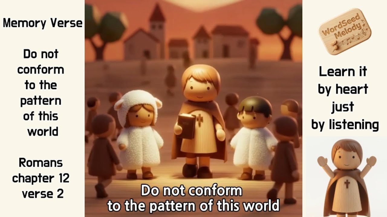 🌐No1 Romans 12:2 Bible Song (5 Times Loop) | 로마서 12:2 영어 말씀암송송