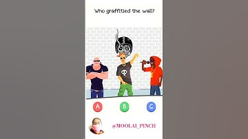 Who drew this in wall🧱? @Moolai_pinch #find #brainteasers #puzzle #riddles #quiz #shorts #brain #gk