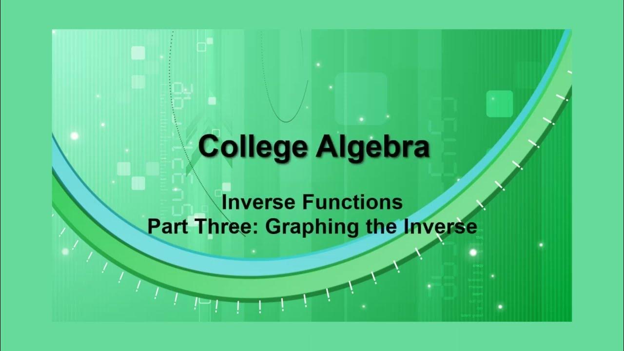 Graphing inverse functions youtube