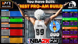 BEST PRO AM PF/BACKEND BUILD on NBA 2K23! SWAG'S BLACKMARKET PRO AM BUILD!