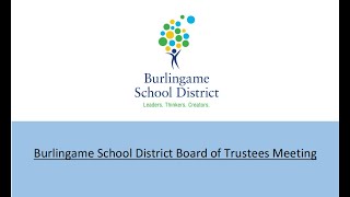 September 14, 2021 Burlingame School District Governing Board Meeting