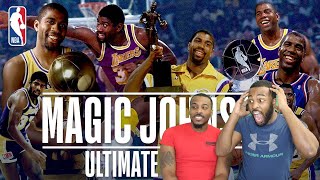 MY BROTHER FIRST TIME REACTING TO..Magic Johnson ULTIMATE Mixtape!( LARRY BIRD RIVALRY)