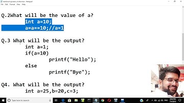 Relational operators | Technical interview questions in c