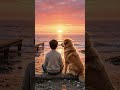 #夕暮れ時の少年と犬#山田パンダ「家路」