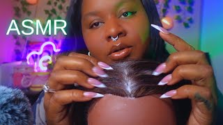 ASMR DANDRUFF REMOVAL  🔎💆🏽‍♀️Scalp Oiling,Scratching, Detangling | ASMR Cakex