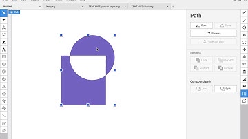 How to merge or divide shapes using the Path tools in Boxy SVG