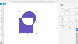 How to merge or divide shapes using the Path tools in Boxy SVG