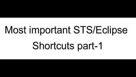 Most Important or basic STS/Eclipse shortcuts part-1 #Java #Spring Boot #2024