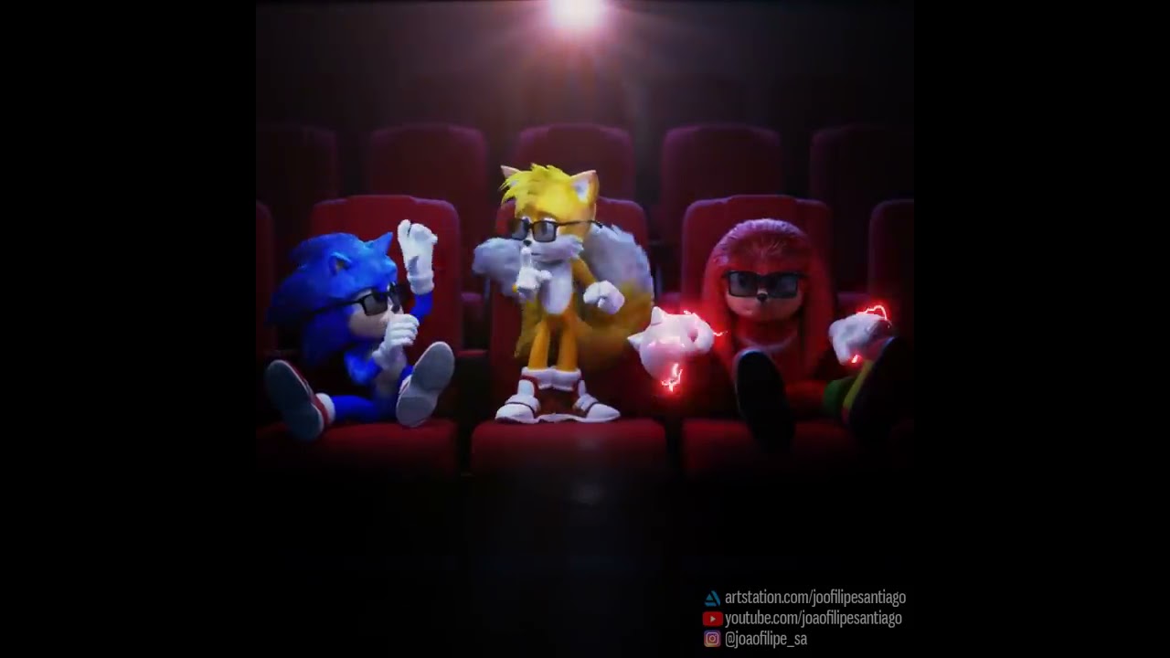 SONIC TAILS and KNUCKLES watching Sonic Movie