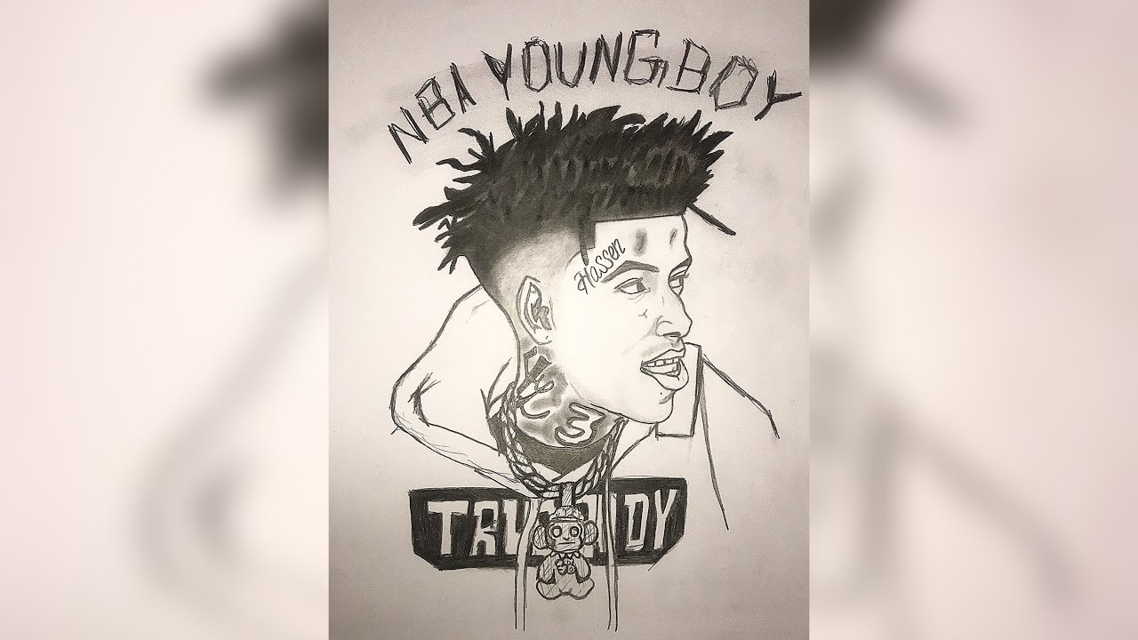 Nba Youngboy Blueface Cartoon Drawing : Nba Youngboy Drawing Outline