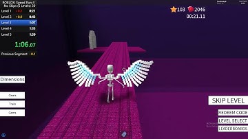 Roblox Speed Run 4 Speedrun (No Skips, 5 Levels) (1:59.609)