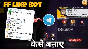 How to make Free fire like telegram bot 🔥| free fire ka like bot kaise banaye | Devilxtutorials 