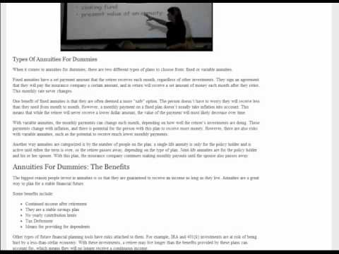 Annuities For Dummies Everything You Need To Know About Annuities