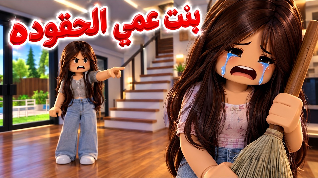 افلام روبلوكس بنت عمي الحقوده  انا الخادمة  1 Roblox movie