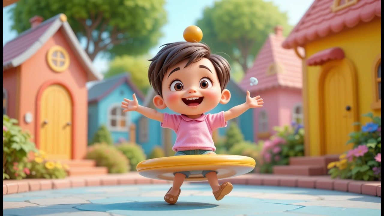 Round and Round, Baby Twirl So Fast Rhyme Song | Fun Nursery Rhyme for ...