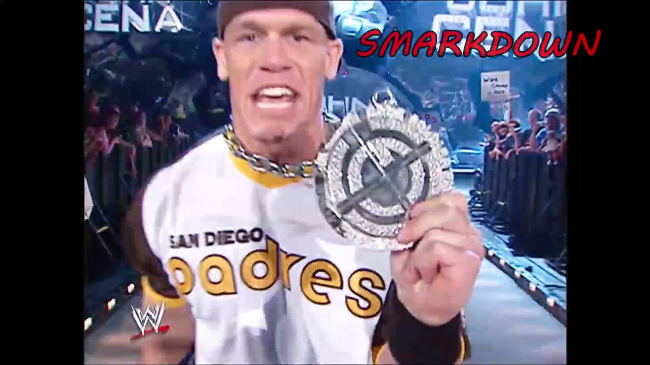 John Cenas 1st Entrance as WWE Champion   SmackDown April 7th 2005 post WrestleMania 21