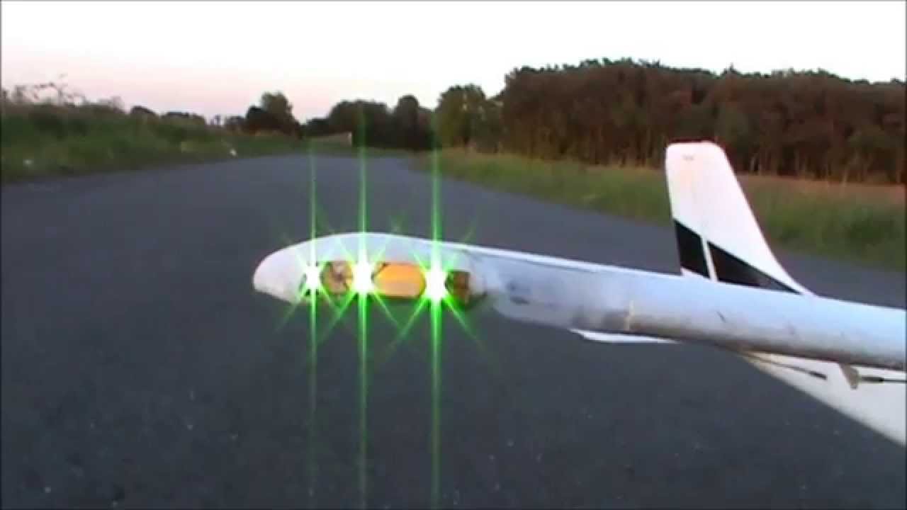 Rc Cessna 182 With Navigation Lights Sunset Flight - Youtube