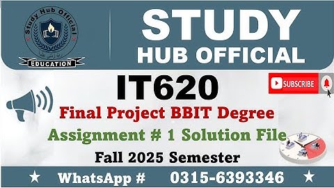 IT620 Project Assignment 1 Solution Fall 2025 #it620 #project #vu IT 620
