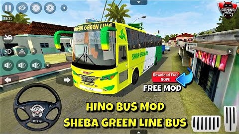 Bus Simulator Indonesia ~ Hino AK1J V4.1 - Sheba Green Line Bus Driving  - Android Gameplay FHD #414