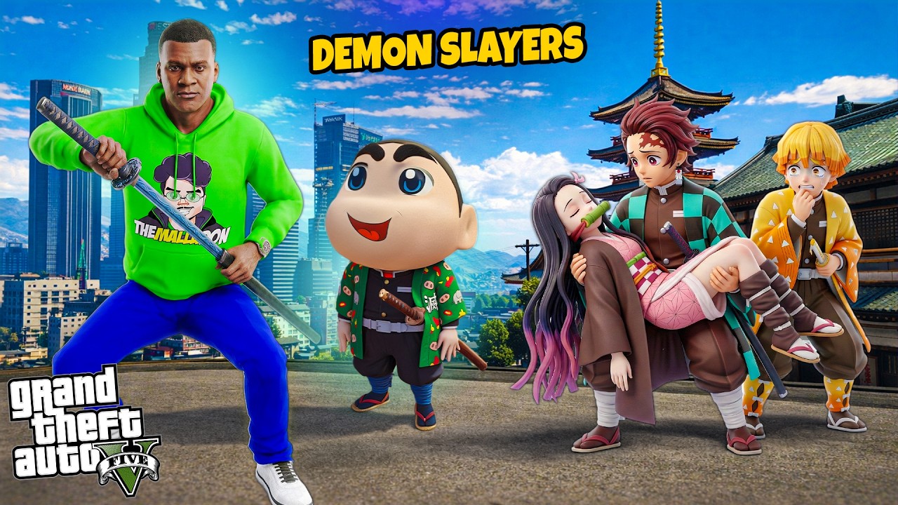 Franklin Saves Nezuko From Muzan! 😱 Demon Slayer in GTA 5 Malayalam