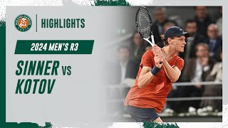 Sinner vs Kotov Round 3 Highlights | Roland-Garros 2024 image