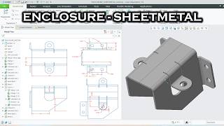 Creo Sheet Metal Modelling Tutorial - Enclosure