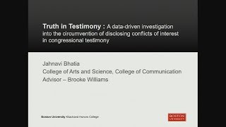 Jahnavi Bhatia: A Data-Driven Investigation into Circumvention of Disclosing Conflicts of Interest