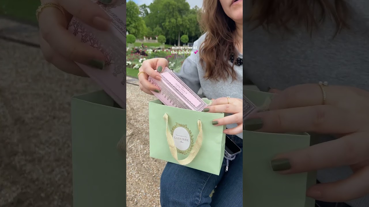macarons at the garden 🌼🌷 | laduree, luxembourg gardens