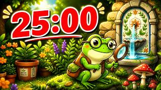 25 Minute Focus Timer 🐸 Cute Frog Study Session  Pomodoro &amp; Deep Work