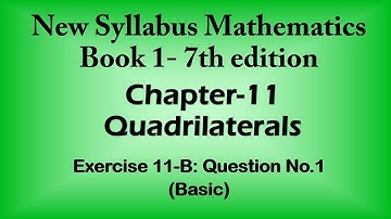 TUTOR ONLINE - OXFORD D1 NEW SYLLABUS MATHEMATICS BOOK 1-7TH EDITION CH:11 QUADRILATERALS EX:11B Q1