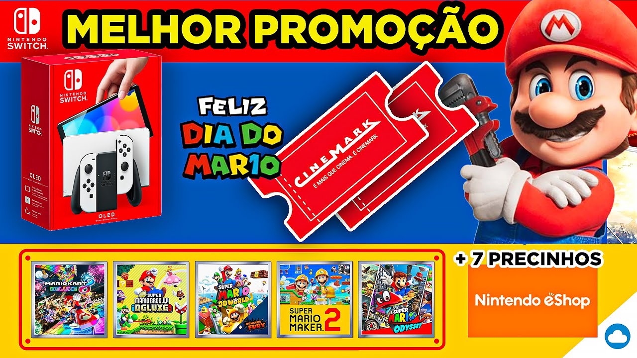 Nuuvem.com on X: Promo do Dia do Mario + ingressos para o FILME DO MARIO!  😍 Na compra de qualquer um dos 5 jogos da promo, você vai levar 1 PAR DE