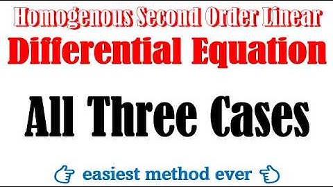Homogeneous Linear Differential Equation 🔥 second-order linear ordinary differential equation 🔥ODE