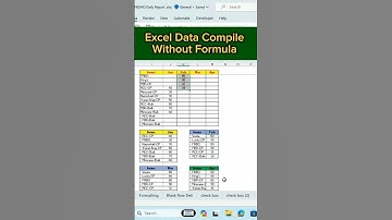 Excel Data Compile Without Formula | Excel tech #exceltech #exceltips #exceltutorial #exceltech007