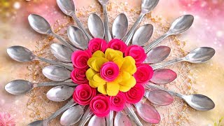 Plastic spoon से बनाई गई खूबसूरत wall hanging 😍 | Best out of waste DIY | Easy home decor ideas