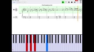 The Strawberry Girl (folk song) - piano sheet music screenshot 3