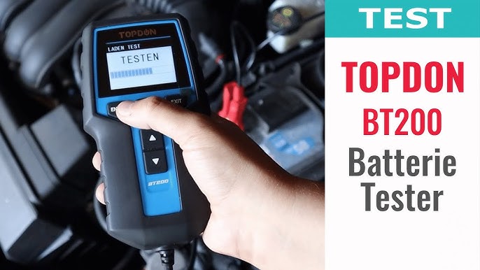 TOPDON Autobatterie Tester BT100, 12V BatterieTester KFZ mit 100-2000 CCA  Batterietest Kurbeltest Ladesystem Test für Auto ATV SUV PKW-LKW Boot,  Schwarz : : Auto & Motorrad