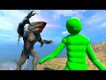 Shark monster vs dynamic ai ragdolls  overgrowth mods gameplay