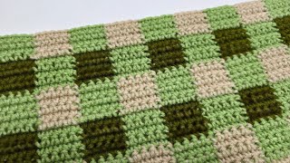 Crochet Easy Gingham Stitch For Blankets Scarfs and More Details