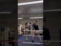 His first time sparring