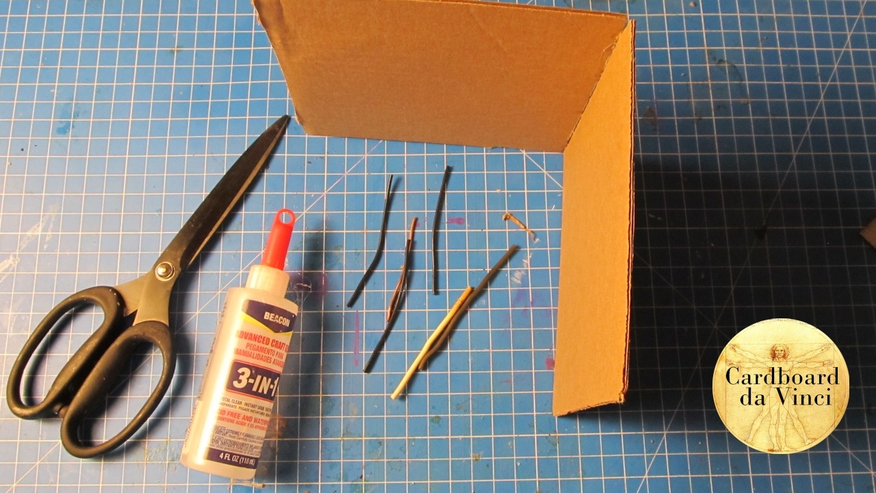 A clever and useful cardboard and wire assembly technique