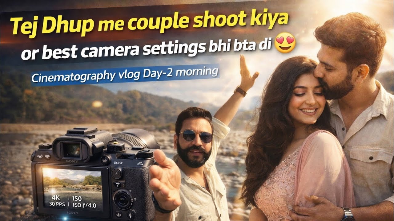 Tej Dhup Me Shoot Kaise Kare? ☀️ SonyA7M4 Best Camera Settings Revealed | Cinematography Vlog Day-2