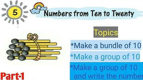 Ncert class 1 math|Ch.5 Numbers from ten to twenty|Part 1
