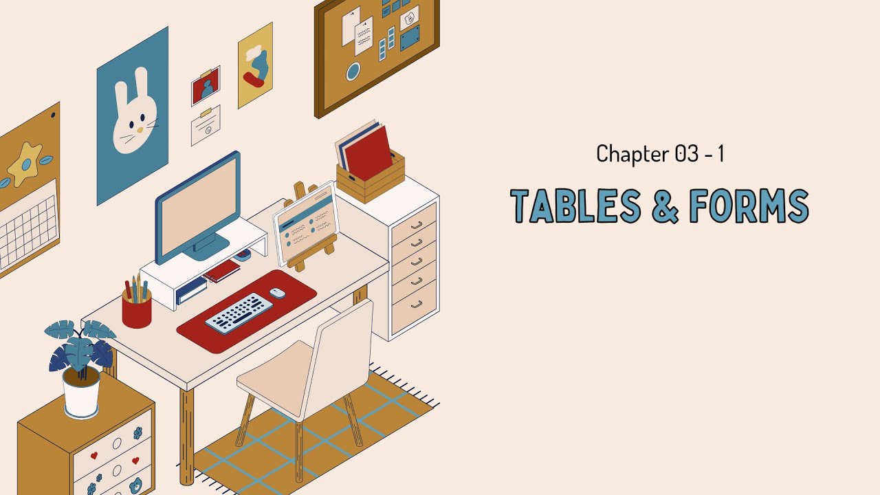 تصيم وتطوير الويب شابتر 3 (ج1) | Table & Forms Ch03-1 - YouTube