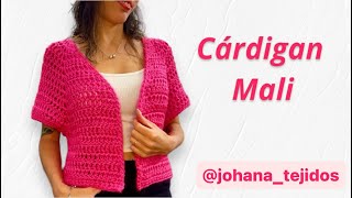 Cardigan Mali. Tejido a crochet. Top down. Sin costuras. Todas las medidas. Tutorial paso a paso